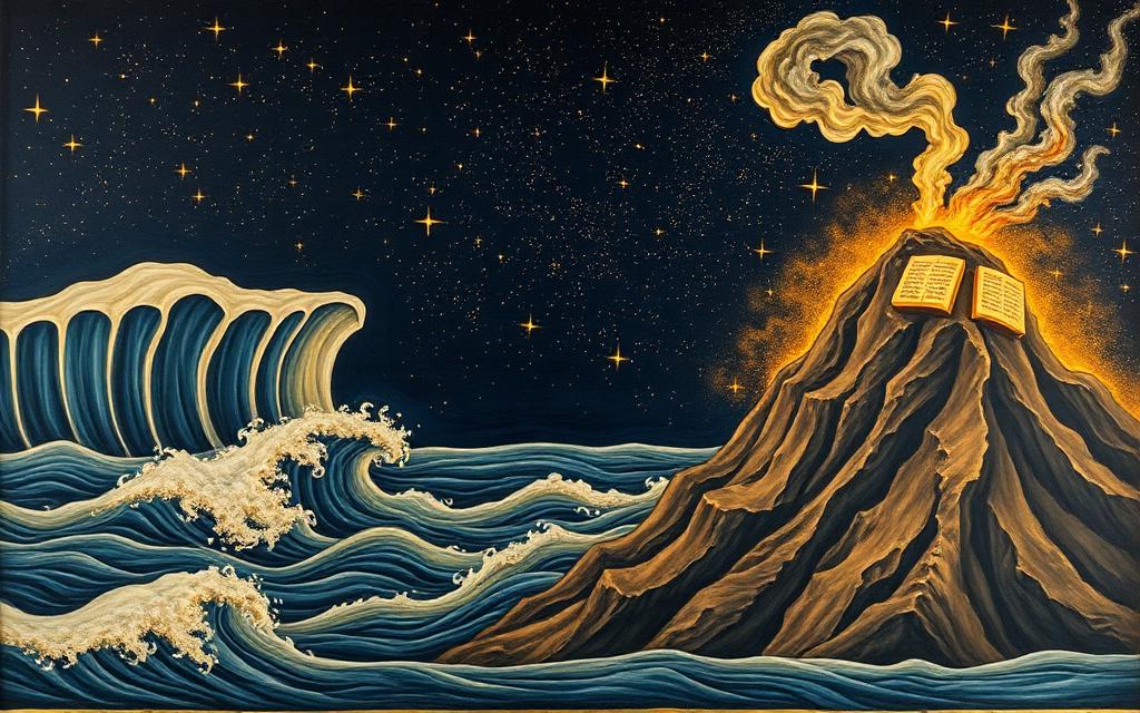 Ilustração da era Êxodo e Deserto